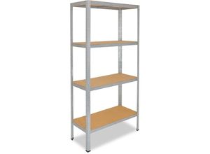 4251172243740 - Shelfplaza - home 230x80x45cm Schwerlastregal verzinkt   Metallregal mit 4 Böden   als Kellerregal Garagenregal Werkstattregal oder Lagerregal  