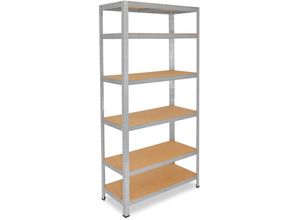 4251172245201 - Shelfplaza - home 230x75x45cm Schwerlastregal verzinkt   Metallregal mit 6 Böden   als Kellerregal Garagenregal Werkstattregal oder Lagerregal  