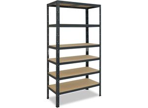 4251172283227 - Shelfplaza - home 180x70x50cm Schwerlastregal anthrazit   Metallregal mit 6 Böden   als Kellerregal Garagenregal Werkstattregal oder Lagerregal  