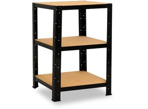 4251172289694 - shelfplaza® BLACK 90x40x40cm Schwerlastregal schwarz   Metallregal schwarz 3 Böden mit je 175kg Tragkraft   Steckregal als Lagerregal Büroregal &