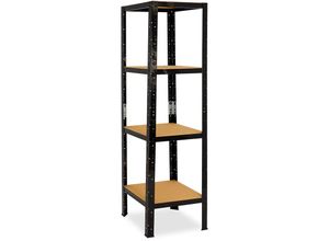 4251172294919 - shelfplaza® BLACK 200x45x45cm Schwerlastregal schwarz   Metallregal schwarz 4 Böden mit je 175kg Tragkraft   Steckregal als Lagerregal Büroregal &