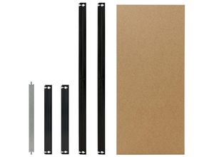 4251172297729 - Black 80x60cm Komplettes Fachboden-Set für Steckregale in schwarz   HDF-Fachboden   zusätzliche Fachböden für Schwerlastregale - schwarz - Shelfplaza