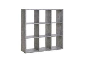 4251182705238 - Iperbriko - Cube Bücherregal 9 Fächer Betonfarbe 107x33xh107 cm