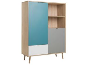 4251182706006 - - Kommode Beistellkommode Stauraumkommode Highboard 2 Türen cuba 53 Eiche Sägera