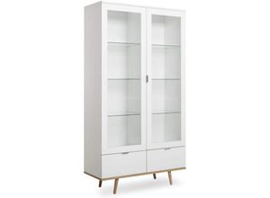 4251182708512 - Vitrine Wohnzimmervitrine Vitrine Highboard Sammlervitrine göteborg 54 Weiß   