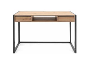 4251182709298 - Calicosy - Schreibtisch im Industrial Stil mit 2 Schubladen L120 cm - Denver - Holz