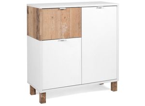 4251182710522 - - Kommode Sideboard Stauraumschrank ca 79 x 86 x 35 cm 003024 menorca Weiß   Ol