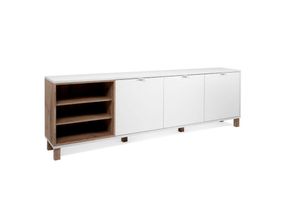 4251182710577 - - tv Board Lowboard Fernseher Kommode Sideboard ca 200 cm menorca 57A Weiß   Ol