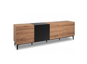 4251182710850 - Lowboard Hifi Kommode Fernseher grifflos 200 x 65 x 42 cm NOLA 57A Artisan Eic