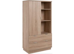 4251182712878 - - Kommode Highboard Hochschrank Sideboard chester 53A Eiche Sonoma Sägerau Nb