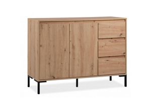 4251182713639 - Finori - Kommode Sideboard Stauraum Beistellkommode grifflos korsika Artisan Eiche Nb 