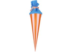 4251187556460 - Schultüte STREIFEN (35cm) in orange rose