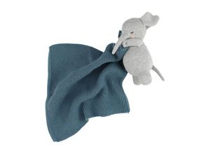 4251187571937 - ava&yves - Schnuffeltuch ELEFANT (25x25) in grau blau