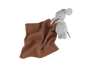 4251187571944 - ava&yves - Schnuffeltuch ELEFANT (25x25) in grau braun