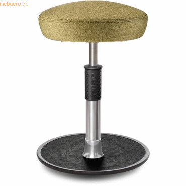 4251188367089 - Sitz- Stehhocker Free Regular Hutsitz Camira Rivet Senfgelb Chrom