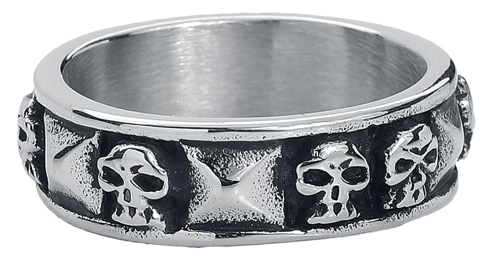 4251189272641 - Skulls and Rivets Ring silberfarben 4251189272641 - Skulls and Rivets Ring silberfarben