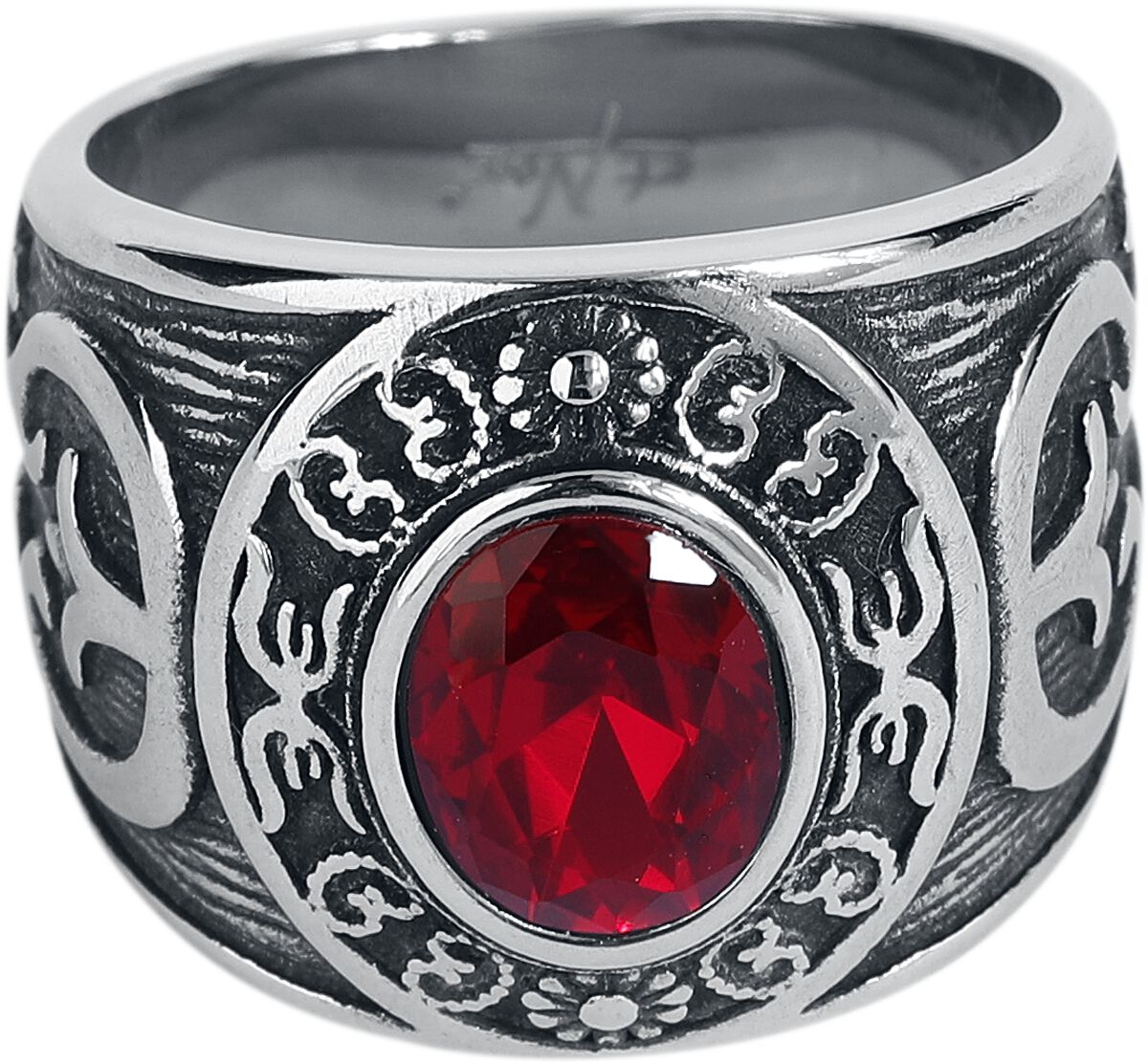 4251189278711 - Victorian Gothic Ring schwarz silberfarben