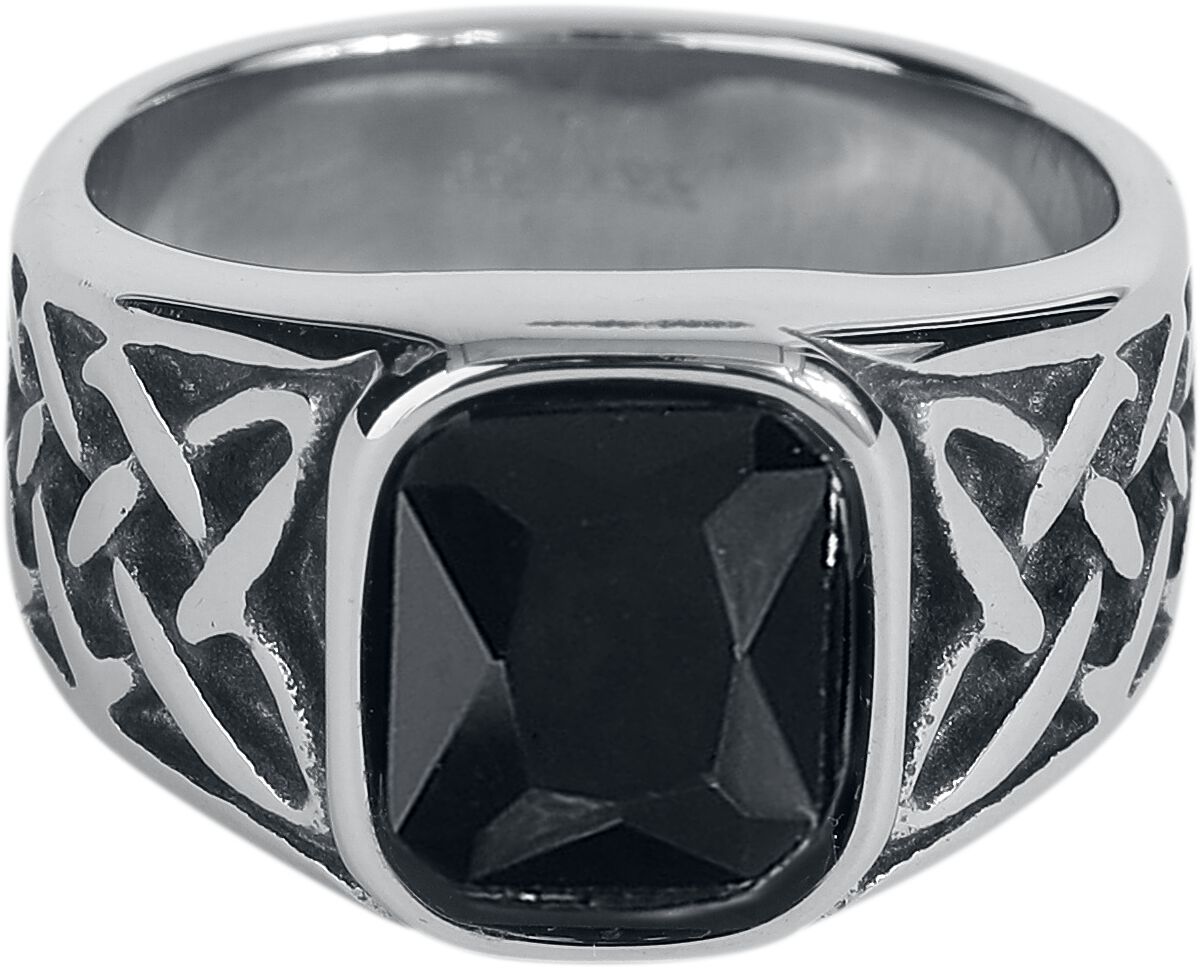 4251189278766 - Celtic Black Ring schwarz silberfarben