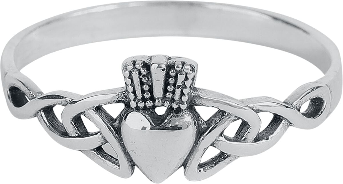 4251189279619 - Keltischer Claddagh Ring silberfarben