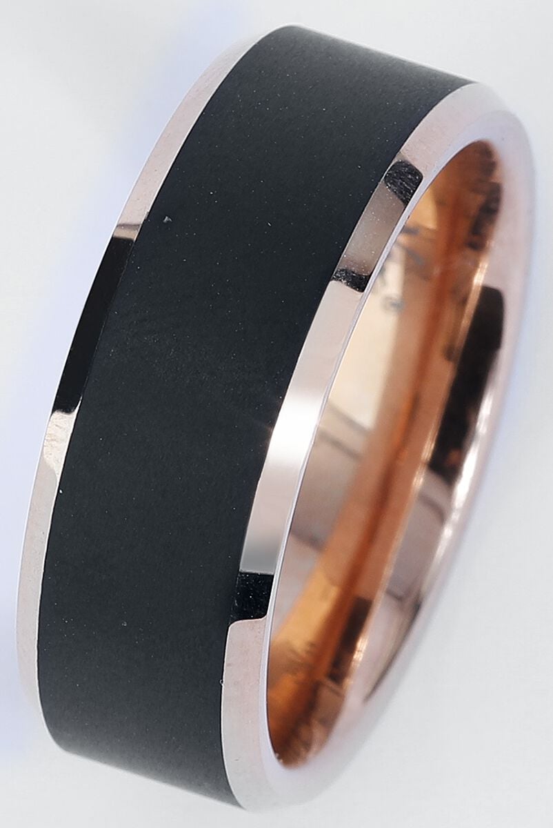 4251189280486 - Golden Edge Ring schwarz goldfarben