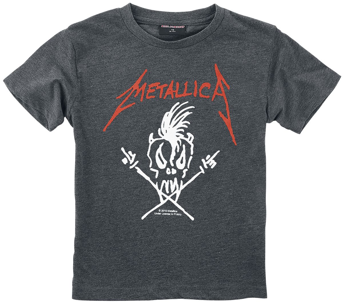 4251198581833 - Metallica Metal-Kids - Scary Guy T-Shirt anthrazit meliert in 116