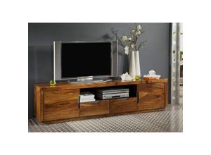 4251213504632 - Massivmoebel24de - TV-Board Sheesham 200x45x50 walnuss lackiert duke 123 - dunkelbraun