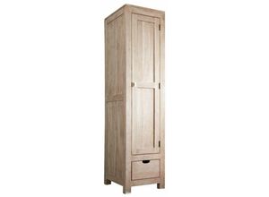 4251213513436 - Massivmoebel24de - Schrank Akazie 48x60x200 white stone getüncht nature white 98 - beige