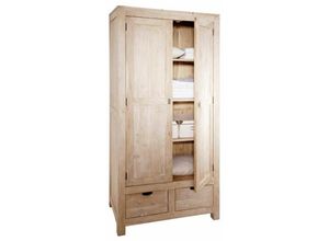 4251213513443 - Schrank Akazie 96x60x200 white stone getüncht nature white 99 - beige