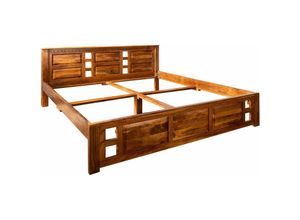 4251213515324 - Massivmoebel24 - Bett Akazie 180x200x90 honig lackiert oxford 0253 - hellbraun