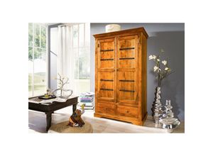 4251213516567 - Massivmoebel24 - Kleiderschrank Akazie 108x64x180 honig lackiert oxford 0509 - hellbraun