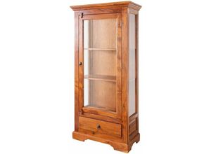 4251213517946 - Massivmoebel24de - Vitrine Akazie 72x40x155 honig lackiert oxford 0527 - hellbraun