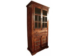 4251213518004 - Vitrine Akazie 95x50x195 nougat lackiert oxford 452 - dunkelbraun