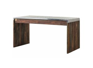 4251213519018 - Massivmoebel24de - Schreibtisch Sheesham 150x70x76 grau geölt tambora 780 - grau