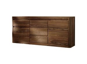 4251213524210 - Sideboard Sheesham 185x40x80 smoked cherry gebeizt toronto 102 - dunkelbraun