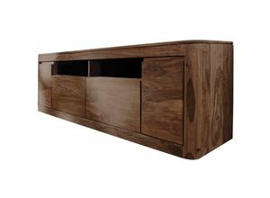 4251213524241 - Massivmoebel24 - TV-Board Sheesham 178x40x58 smoked cherry gebeizt toronto 121 - dunkelbraun