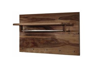 4251213524371 - Massivmoebel24 - Wandgarderobe Sheesham 100x32x60 smoked cherry gebeizt toronto 146 - dunkelbraun