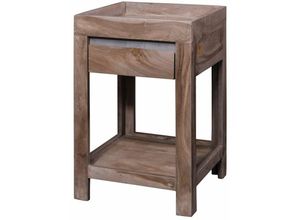 4251213536923 - Massivmoebel24de - Beistelltisch Sheesham 40x40x60 smoked oak lackiert sydney 236 - grau