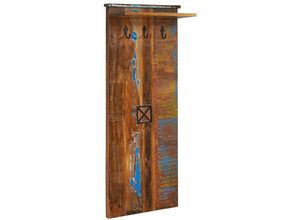 4251213538415 - Massivmoebel24 - Garderobe Altholz 59x30x145 mehrfarbig lackiert nature of spirit 111 - mehrfarbig