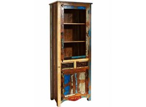 4251213538590 - Vitrine Altholz 73x45x200 mehrfarbig lackiert nature of spirit 115