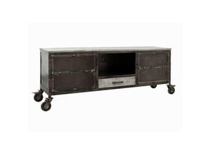 4251213542009 - Massivmoebel24de - TV-Board Mango 150x40x60 grau lackiert heavy industry 119 - grau