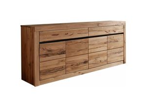 4251213542306 - Massivmoebel24 - Sideboard Wild- Zerreiche 202x45x85 natur geölt montreux 111 - natur