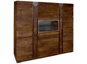 4251213542573 - Massivmoebel24de - Highboard Mango 160x45x142 braun lackiert Amsterdam 07 - braun