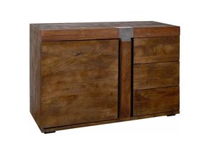 4251213542580 - Massivmoebel24de - Sideboard Mango 115x45x75 braun lackiert Amsterdam 09 - braun