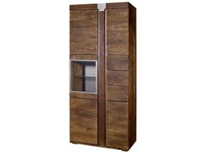 4251213542658 - Massivmoebel24 - Vitrine Mango 90x45x204 braun lackiert Amsterdam 08 - braun