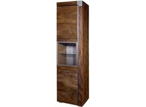 4251213542672 - Vitrine Mango 55x45x204 braun lackiert Amsterdam 20 - braun