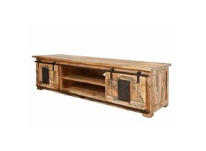 4251213543501 - Massivmoebel24de - TV-Board Mango 180x55x50 natur lackiert railway 135 - natur