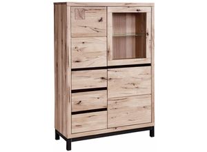 4251213544614 - Massivmoebel24de - Highboard Wildeiche 103x40x148 bianco geölt villanders 206 - beige