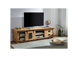 4251213547332 - Massivmoebel24de - TV-Board Mango 180x55x50 natur lackiert railway 145 - natur