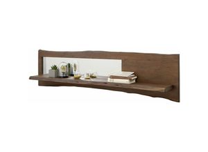 4251213549770 - Wandregal Akazie 165x22x38 braun lackiert pure acacia 806 - braun