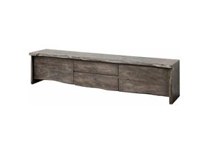 4251213549909 - Massivmoebel24 - TV-Board Akazie 220x45x50 grau lackiert pure acacia 904 - grau